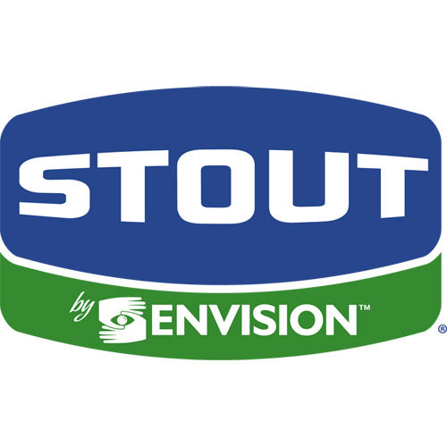 Image of Stout® by Envision T4349B15 Total Recycled Content Plastic Trash Bags, 56 gal, 1.5 mil, 43" x 49", Black/Brown, 100/Carton