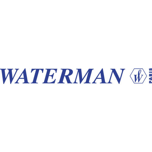 Image of Waterman 2029061 Allure Fountain Pen, Fine Point, Blue Ink, Black/Silver Barrel