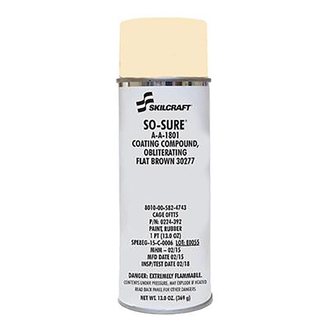 Image of SKILCRAFT® SO-SURE® So-Sure Aerosol Paint, Flat Black 37038