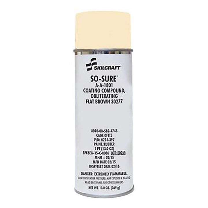 Image of SKILCRAFT® SO-SURE® So-Sure Aerosol Paint, Flat Black 37038