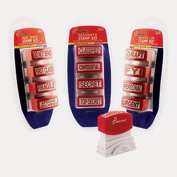 Image of SKILCRAFT® 4-Piece Stamp Kit, File Master Set, Kit of 4