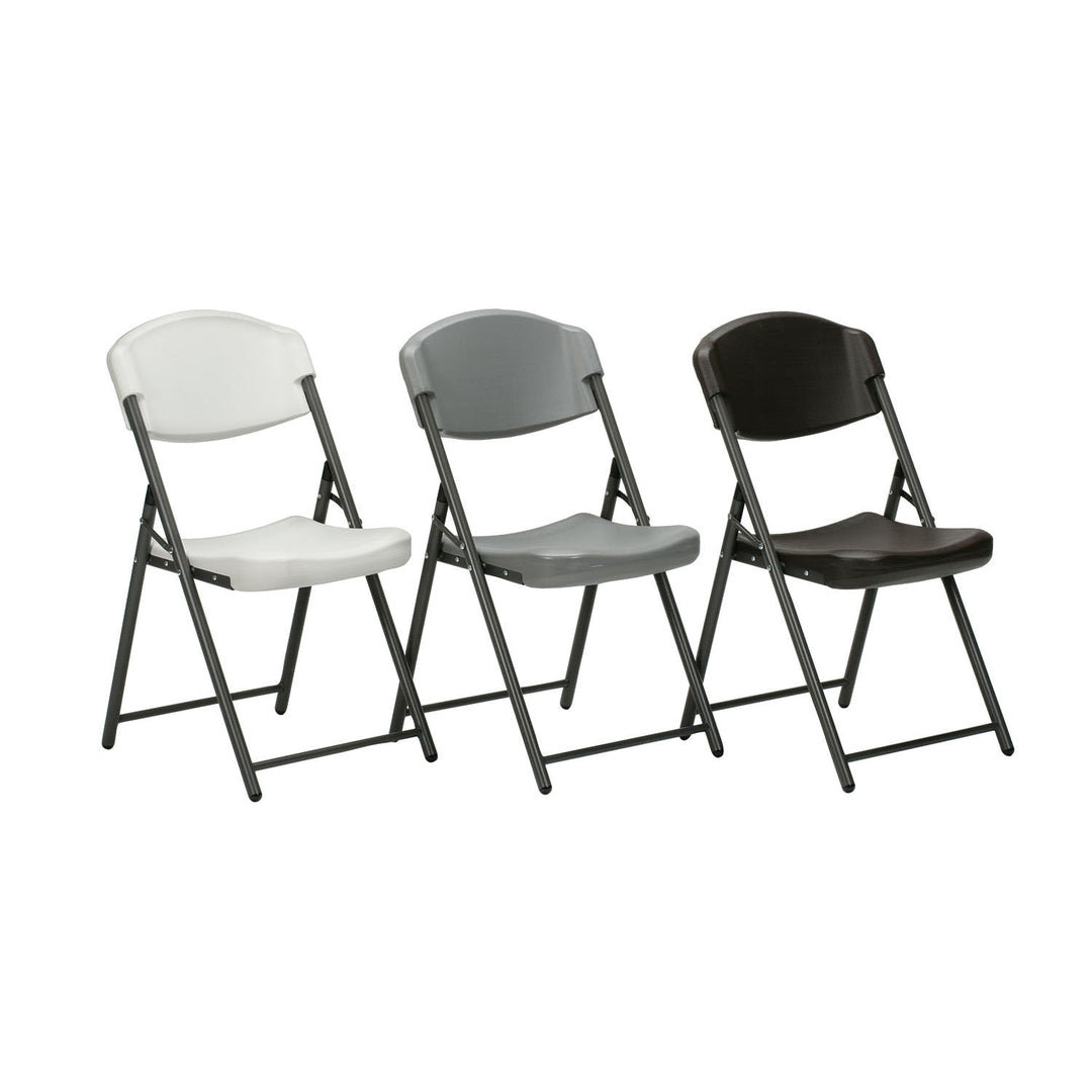 Image of SKILCRAFT® Folding Chair, 18" W x 16" D x 33-1/2" H in Open Position, Platinum, 1 Each