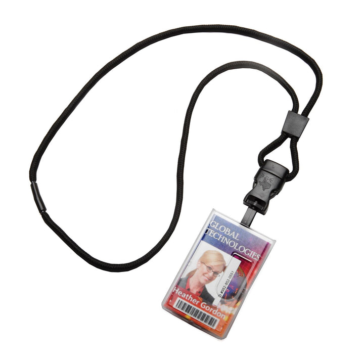 Image of SKILCRAFT® Dual Card ID Holder, Vertical/Horizontal, Side Load, Clear